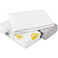 FlyIdeas Juego 3 Pza Sabanas Minicuna Colecho Next2Me 50x83cm | 2 Sábanas Bajeras 50x83cm + 1 Protector Colchon…